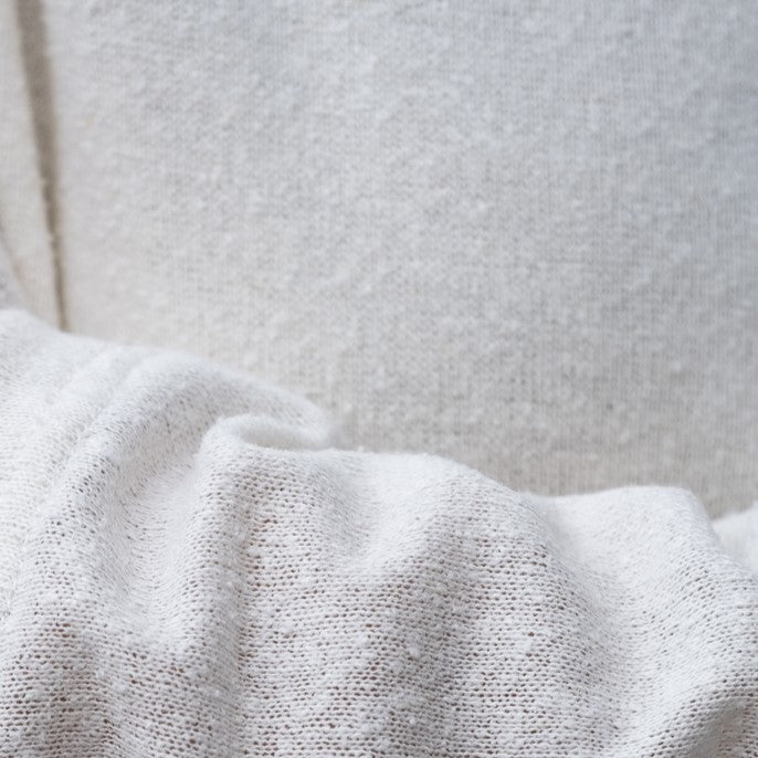 Seiden-Jersey Flauschig • Natürliche Peace Silk • 100% Seide • Naturweiß • Bouretteseide