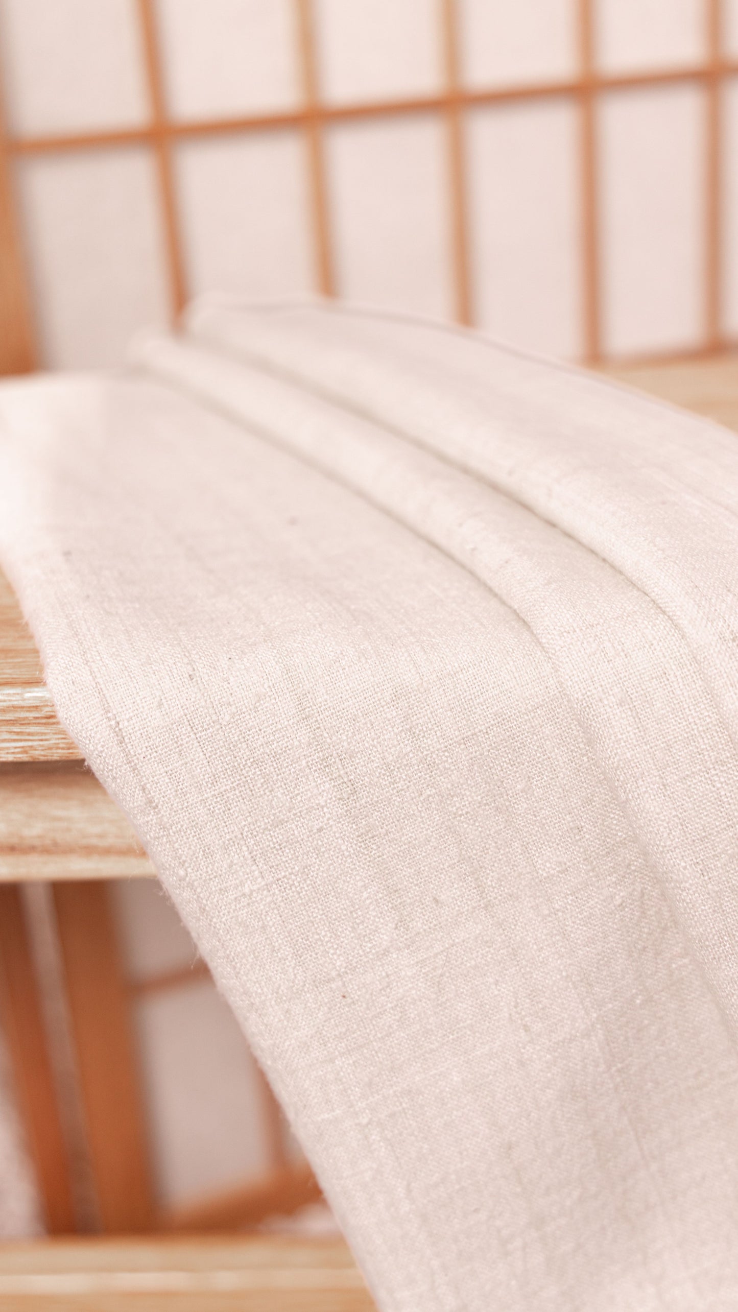 Duschtuch aus Seide • Eri-Seide • 100% Seide • Naturbelassen Naturweiß • 56 x 120 cm