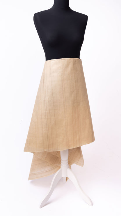 Seidenstoff Fester Taft • Peace Silk • 100% Seide • Beige-Braun • Handgewebt • Antara