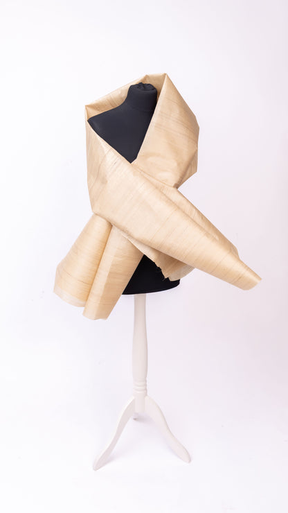 Seidenstoff Fester Taft • Peace Silk • 100% Seide • Beige-Braun • Handgewebt • Antara