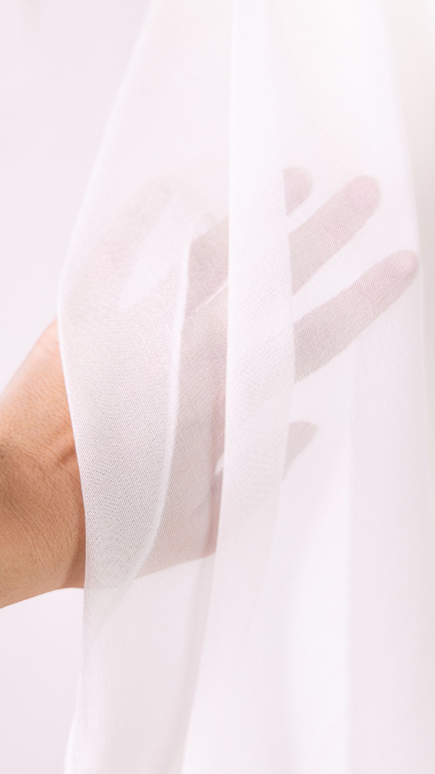 Brautstola • Zarter Seidenschal • Natürliche Peace Silk • 100% Seide • Naturweiß • 55 x 175 cm