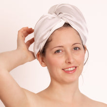 Seiden-Haartuch zum Turban binden • Natürliche Peace Silk • 100% Seide • 55 x 115 cm • Naturweiß