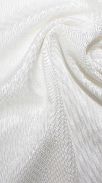 Seiden-Jersey Mora • Dehnbarer Interlock • Natürliche Peace Silk • 100% Maulbeerseide • Ungefärbt • Naturweiß