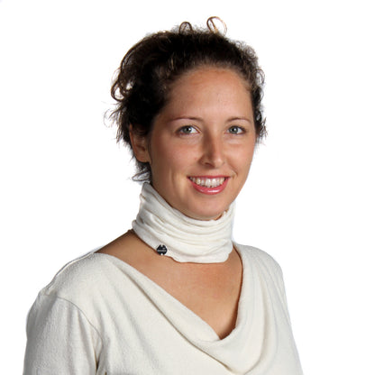 Neckwarmer • Natürliche Peace Silk • 100% Seide • Für Damen, Herren & Kinder • Naturweiß