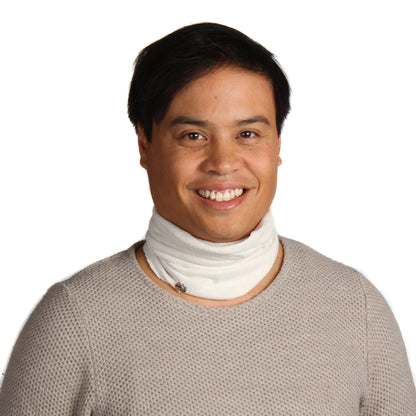 Neckwarmer • Natürliche Peace Silk • 100% Seide • Für Damen, Herren & Kinder • Naturweiß