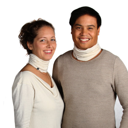Neckwarmer • Natürliche Peace Silk • 100% Seide • Für Damen, Herren & Kinder • Naturweiß