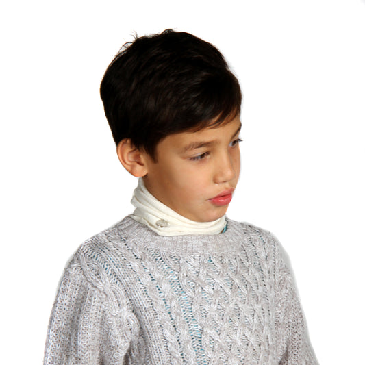 Neckwarmer • Natürliche Peace Silk • 100% Seide • Für Damen, Herren & Kinder • Naturweiß