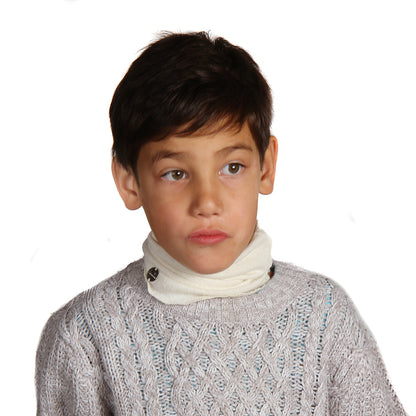 Neckwarmer • Natürliche Peace Silk • 100% Seide • Für Damen, Herren & Kinder • Naturweiß