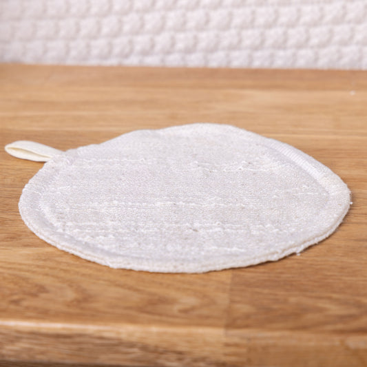 Seiden-Peelingtuch • Gesichtstuch & Abschminktuch • Tierleidfrei & Umweltfreundlich aus Peace Silk • Ungefärbt Naturweiß