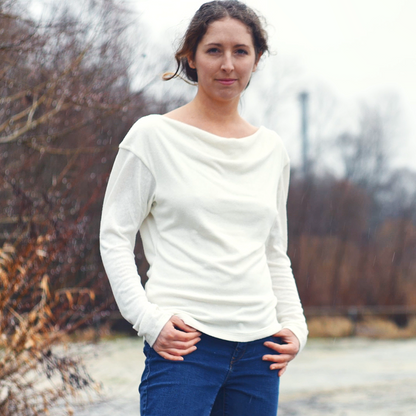 Silk sweater "Remembering" made from natural Peace Silk by Seidenstern • 100% silk • Women's 