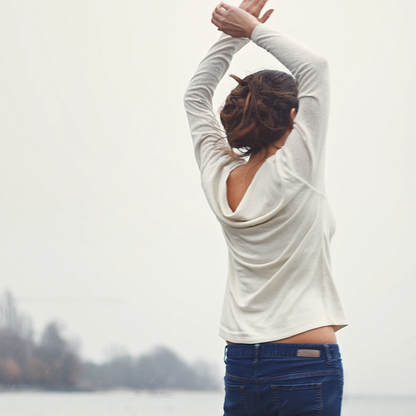 Silk sweater "Remembering" made from natural Peace Silk by Seidenstern • 100% silk • Women's 