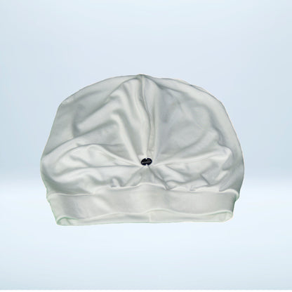 Seiden-Schlafhaube Turban von Seidenstern • Jersey • Natürliche Peace Silk • 100% Seide • Naturweiß