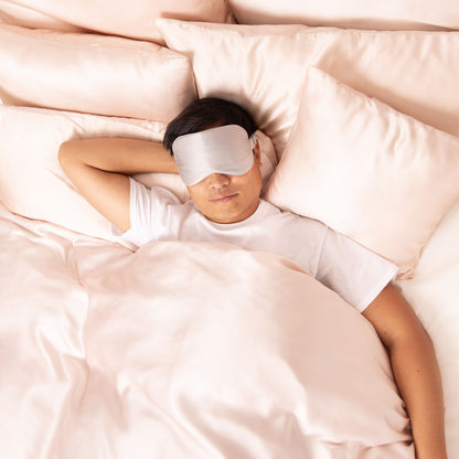 Seiden-Schlafmaske • Satin • Natürliche Peace Silk • 100% Seide • Tierfreundlich • Weiß