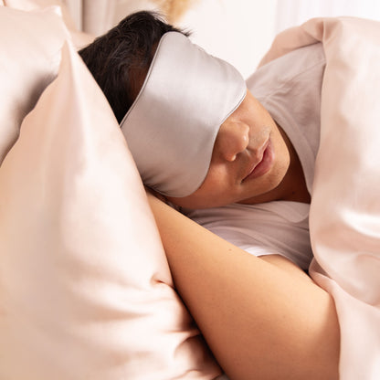 Seiden-Schlafmaske • Satin • Natürliche Peace Silk • 100% Seide • Tierfreundlich • Weiß
