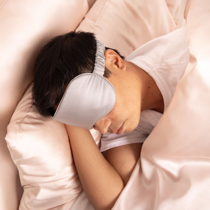 Seiden-Schlafmaske • Satin • Natürliche Peace Silk • 100% Seide • Tierfreundlich • Weiß