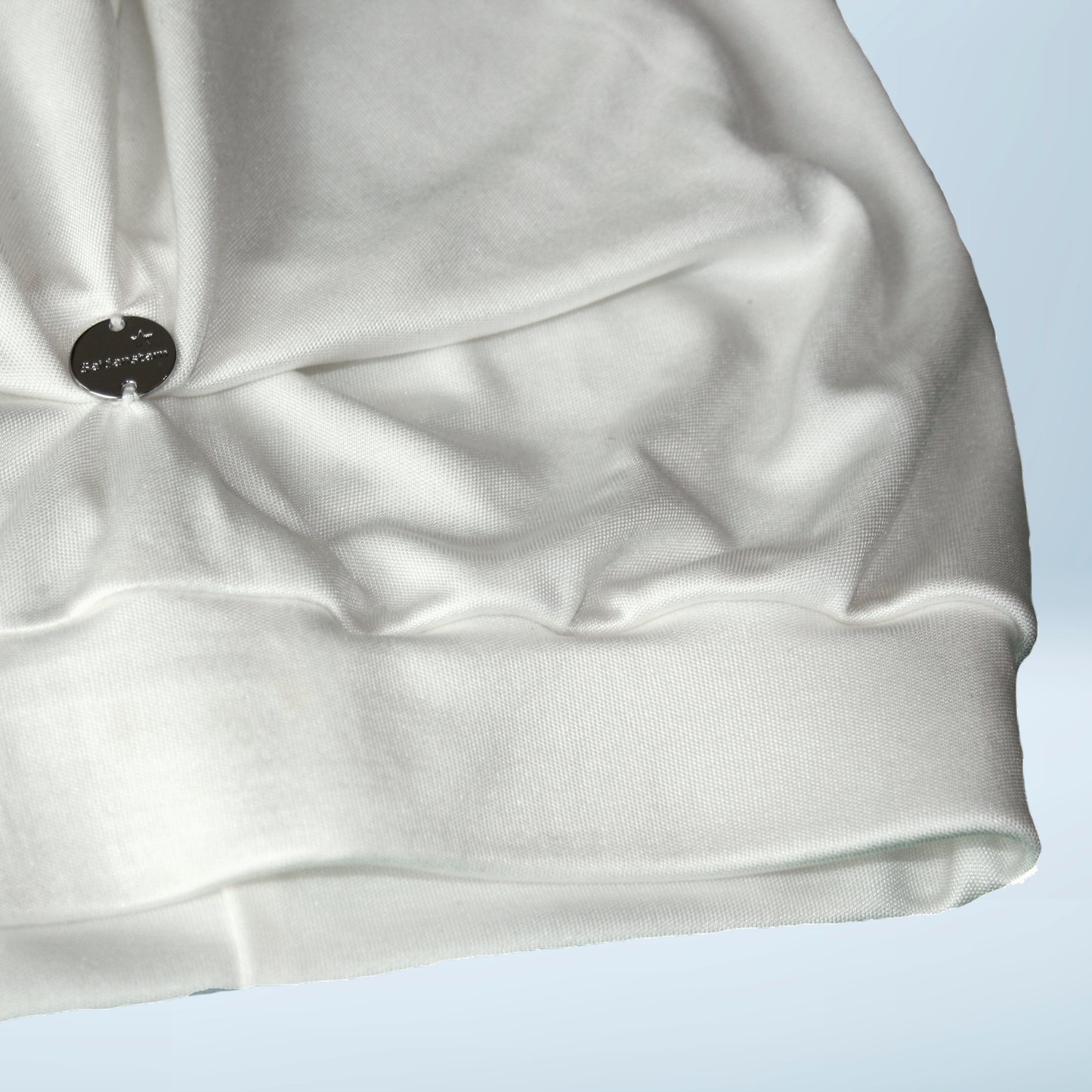 Seiden-Schlafhaube Turban von Seidenstern • Jersey • Natürliche Peace Silk • 100% Seide • Naturweiß