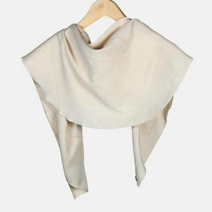 Seidentuch Warm oder Leicht • Natürliche Peace Silk •  100% Seide • 90 x 90 cm • Varianten Verfügbar • Creme • Für Damen & Herren