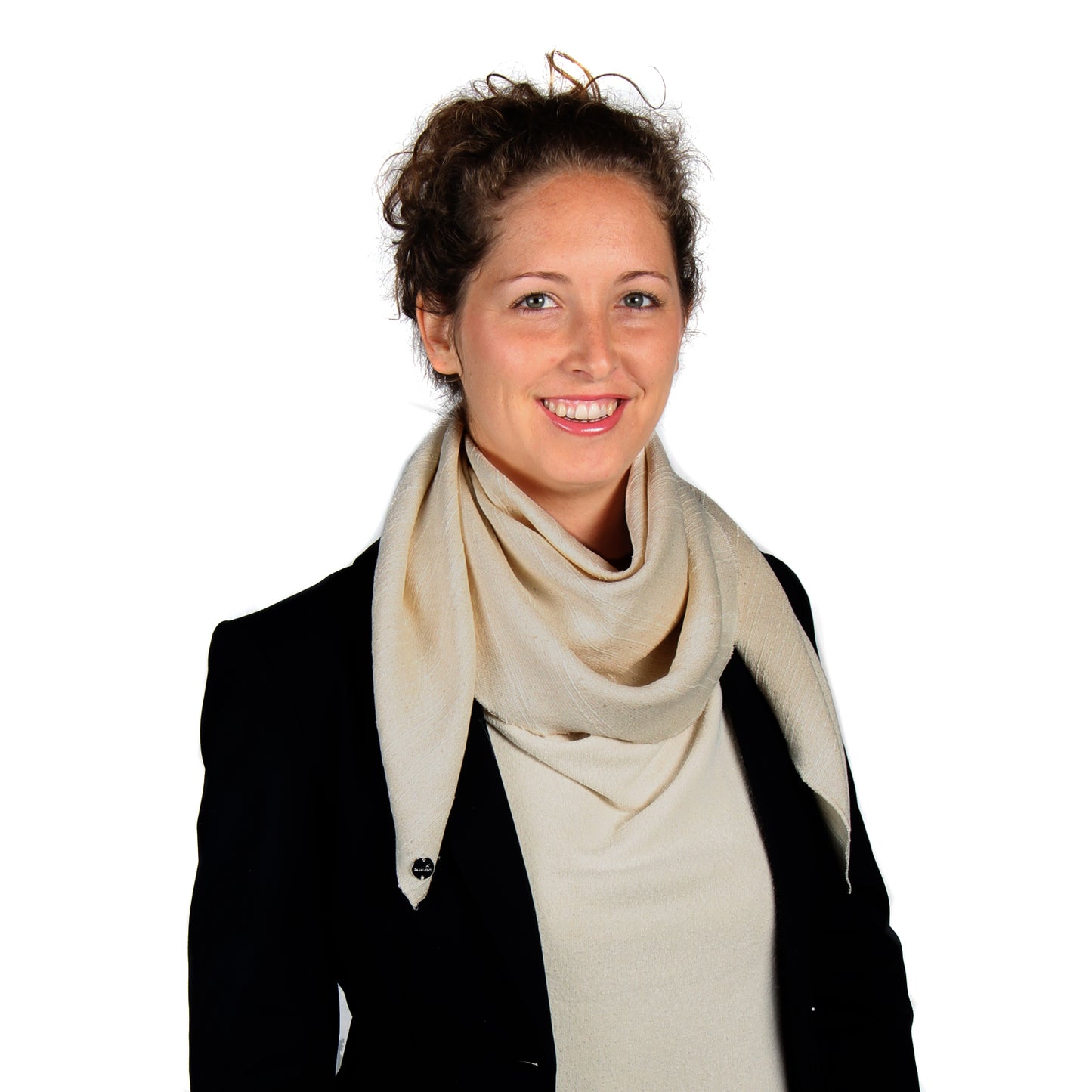 Seidentuch Warm oder Leicht • Natürliche Peace Silk •  100% Seide • 90 x 90 cm • Varianten Verfügbar • Creme • Für Damen & Herren