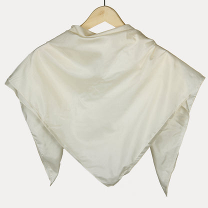 Seidentuch Warm oder Leicht • Natürliche Peace Silk •  100% Seide • 90 x 90 cm • Varianten Verfügbar • Creme • Für Damen & Herren