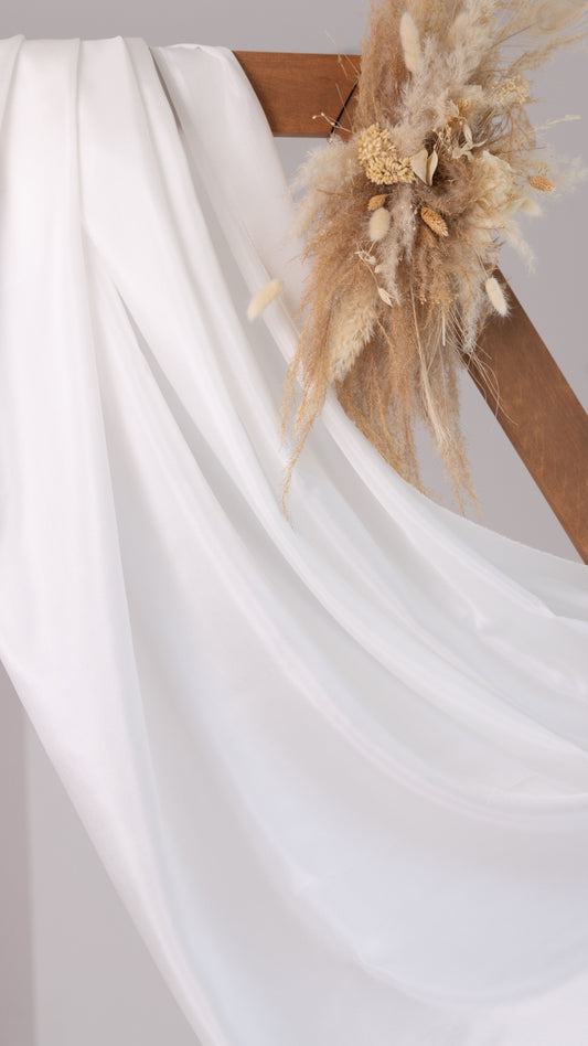 Habotai Silk Taffeta • Sustainable Peace Silk • 100% Silk • Natural White • Aruna 