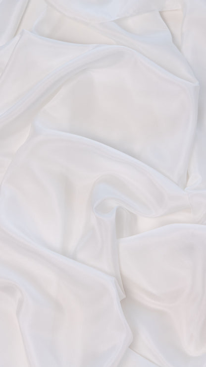 Habotai Silk Taffeta • Sustainable Peace Silk • 100% Silk • Natural White • Aruna 