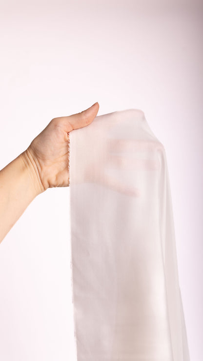 Habotai Silk Taffeta • Sustainable Peace Silk • 100% Silk • Natural White • Aruna 