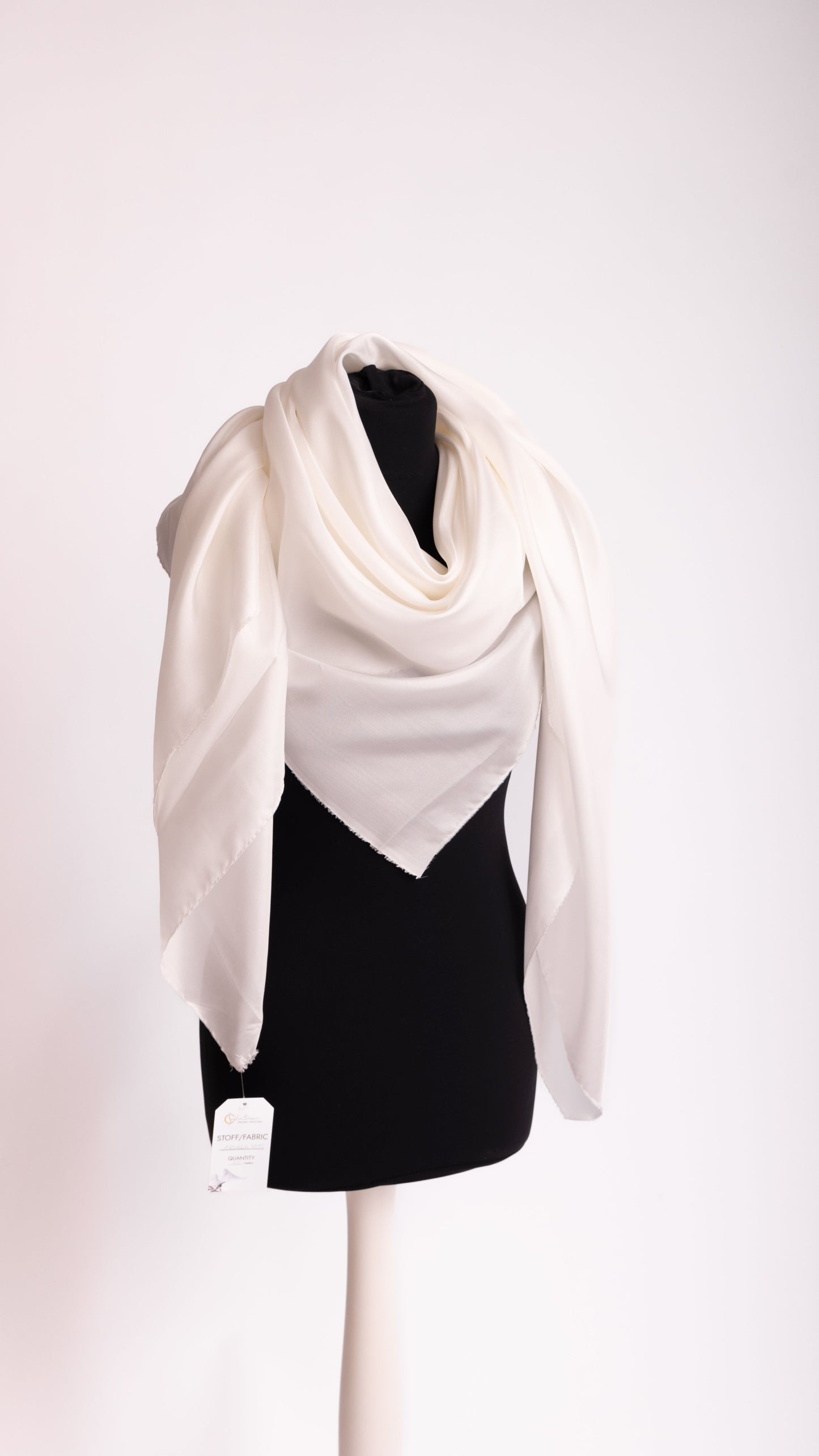 Habotai Silk Taffeta • Sustainable Peace Silk • 100% Silk • Natural White • Aruna 