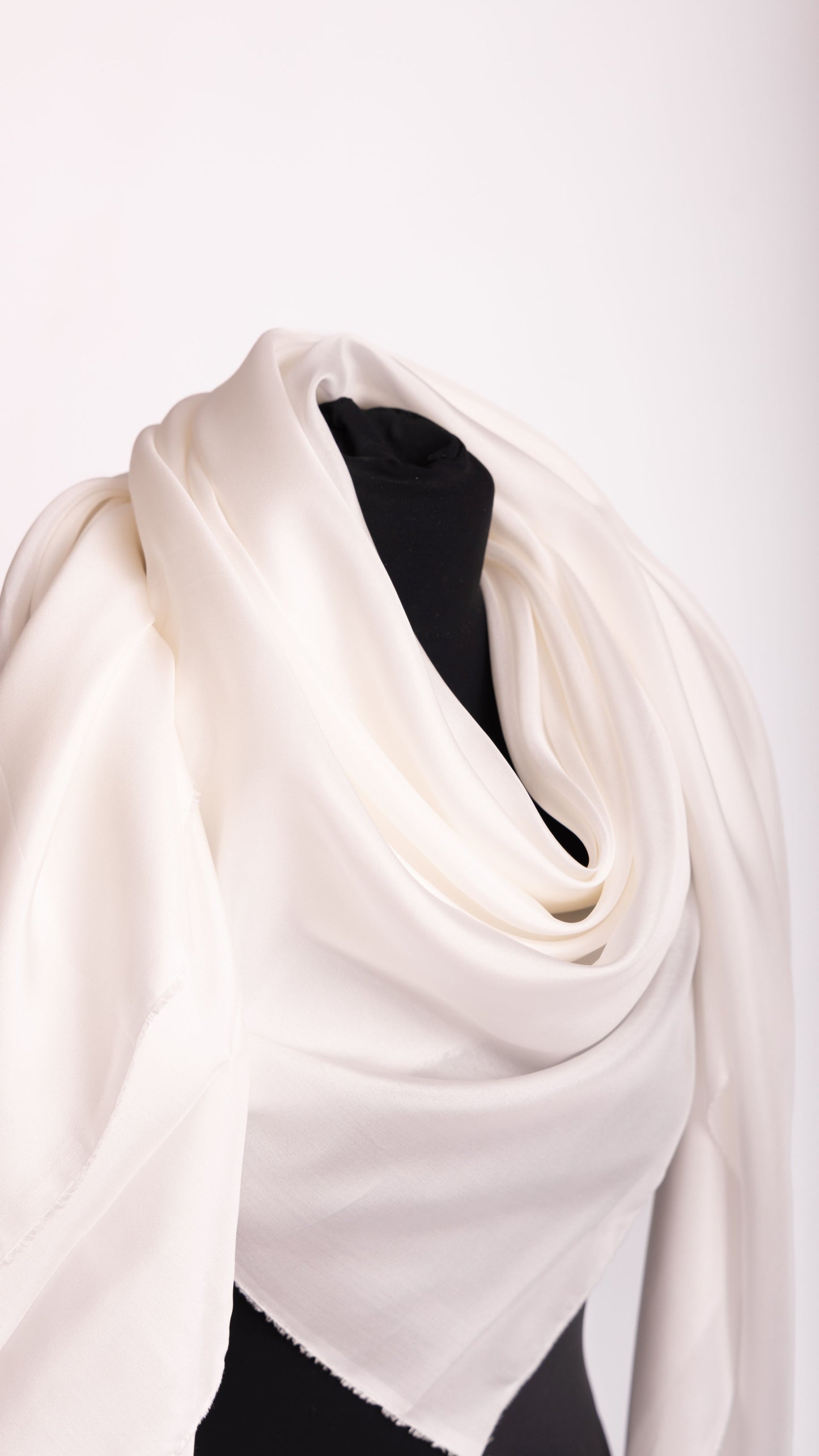 Habotai Silk Taffeta • Sustainable Peace Silk • 100% Silk • Natural White • Aruna 