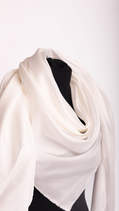 Habotai Silk Taffeta • Sustainable Peace Silk • 100% Silk • Natural White • Aruna 