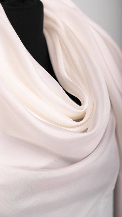 Habotai Silk Taffeta • Sustainable Peace Silk • 100% Silk • Natural White • Aruna 