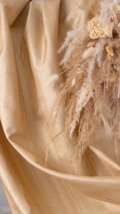 Seidenstoff für Brautkleider • Nachhaltiger Peace Silk Taft • 35% Seide 65% Viskose • Banana Gold