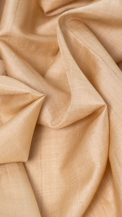 Seidenstoff für Brautkleider • Nachhaltiger Peace Silk Taft • 35% Seide 65% Viskose • Banana Gold