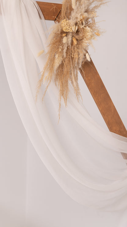 Seidenstoff für Brautkleider • Peace Silk Crinkle Chiffon • 100% Seide • Naturweiß Transparent • Chandi