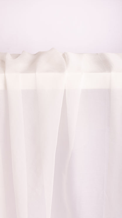Seidenstoff für Brautkleider • Peace Silk Crinkle Chiffon • 100% Seide • Naturweiß Transparent • Chandi