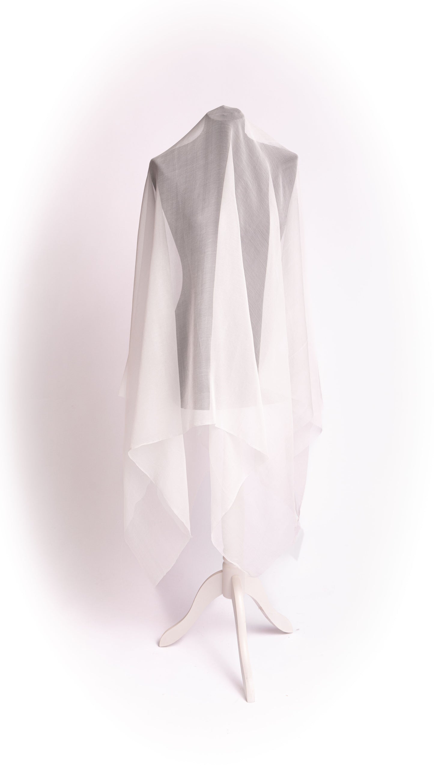 Seidenstoff für Brautkleider • Peace Silk Crinkle Chiffon • 100% Seide • Naturweiß Transparent • Chandi