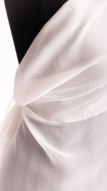 Seidenstoff für Brautkleider • Peace Silk Crinkle Chiffon • 100% Seide • Naturweiß Transparent • Chandi