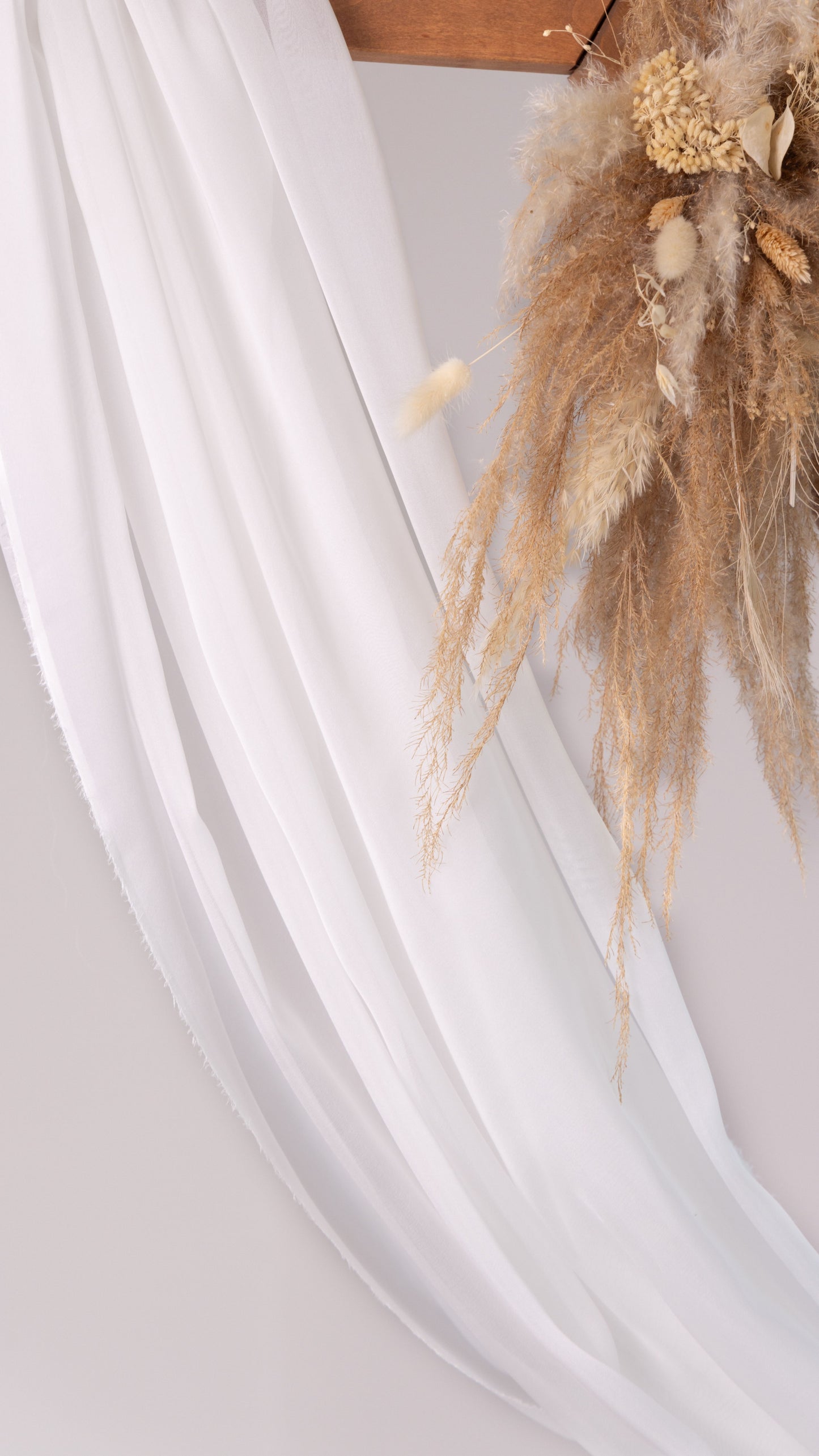 Seidenstoff für Brautkleider • Natürlicher Peace Silk Chiffon • 100% Seide • Naturweiß Transparent • Chandra