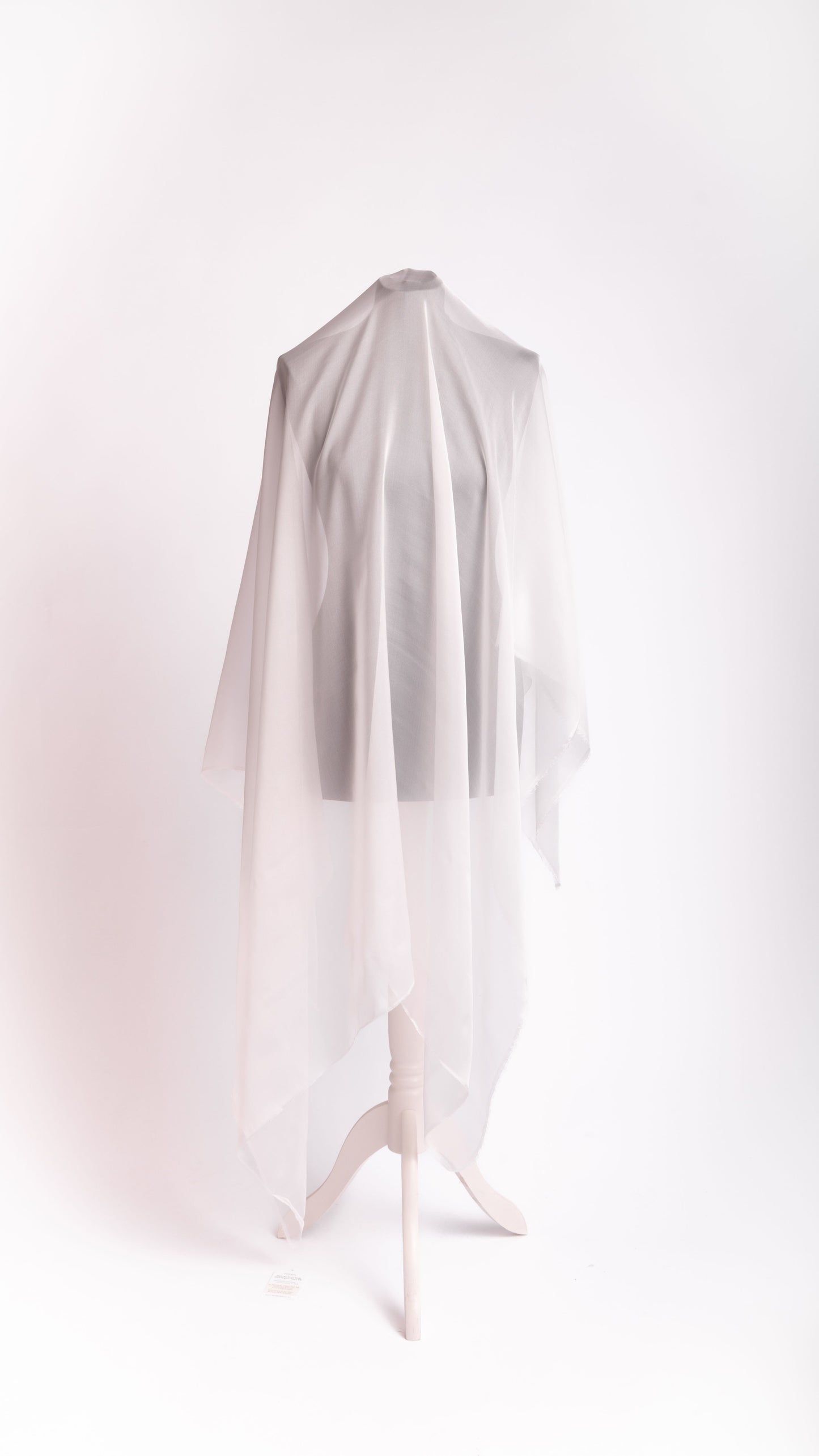 Seidenstoff für Brautkleider • Natürlicher Peace Silk Chiffon • 100% Seide • Naturweiß Transparent • Chandra