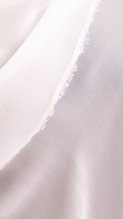 Seidenstoff für Brautkleider • Natürlicher Peace Silk Chiffon • 100% Seide • Naturweiß Transparent • Chandra