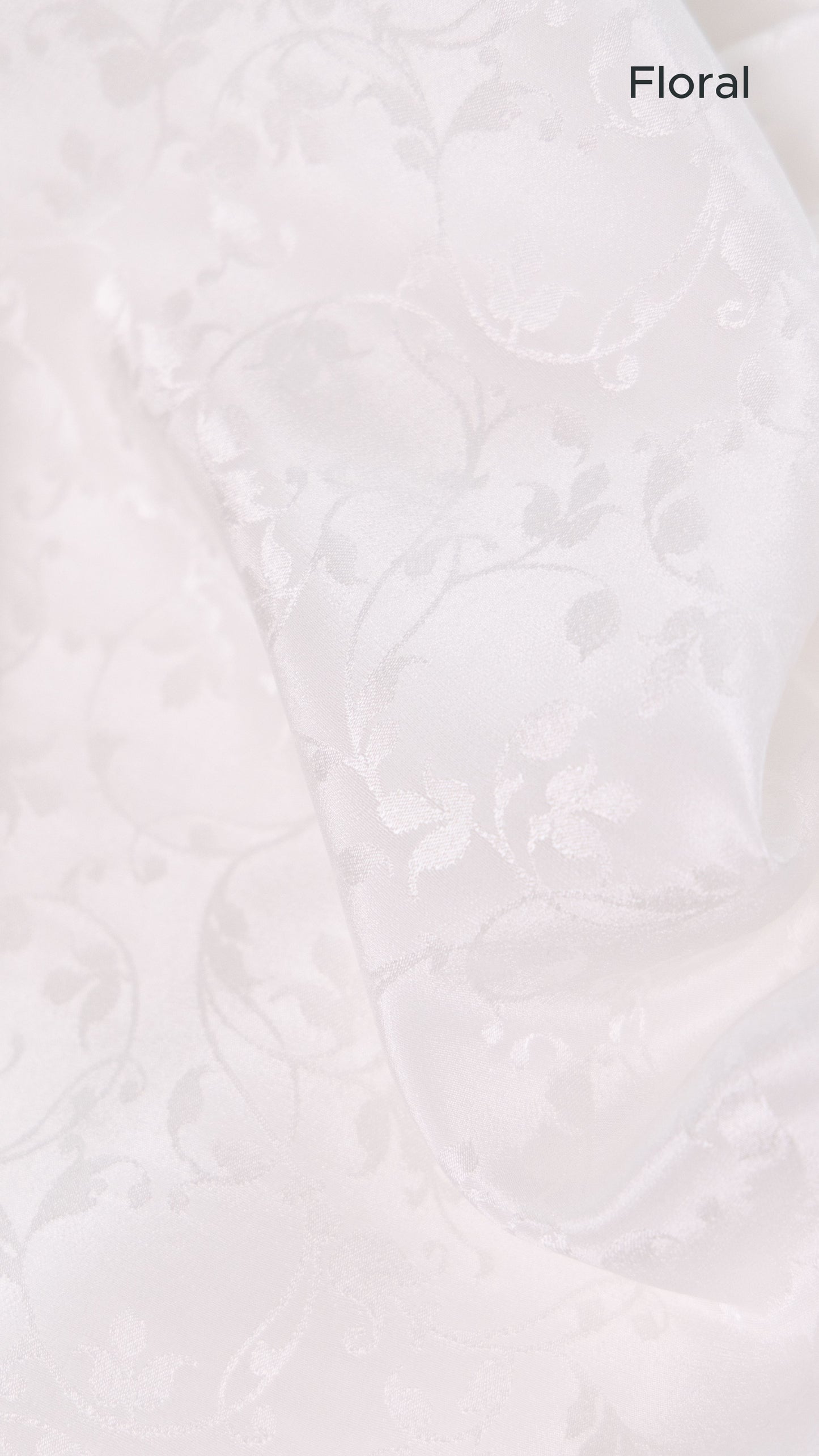 Seidenstoff für Brautkleider • Natürlicher Peace Silk Jacquard • 100% Seide • Naturweiß • Floral & Rosen