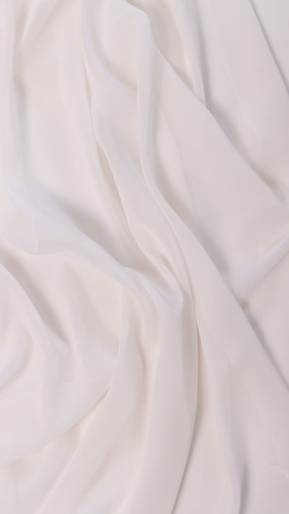 Seidenstoff für Brautkleider • Peace Silk Crêpe Georgette • 100% Seide • Naturweiß • Gila