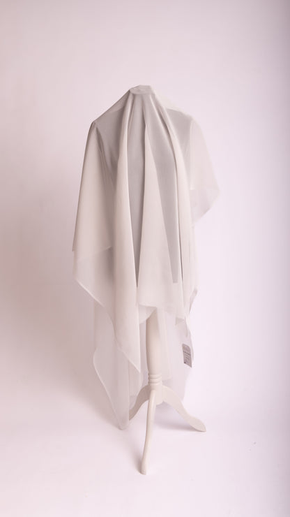 Seidenstoff für Brautkleider • Peace Silk Crêpe Georgette • 100% Seide • Naturweiß • Gila