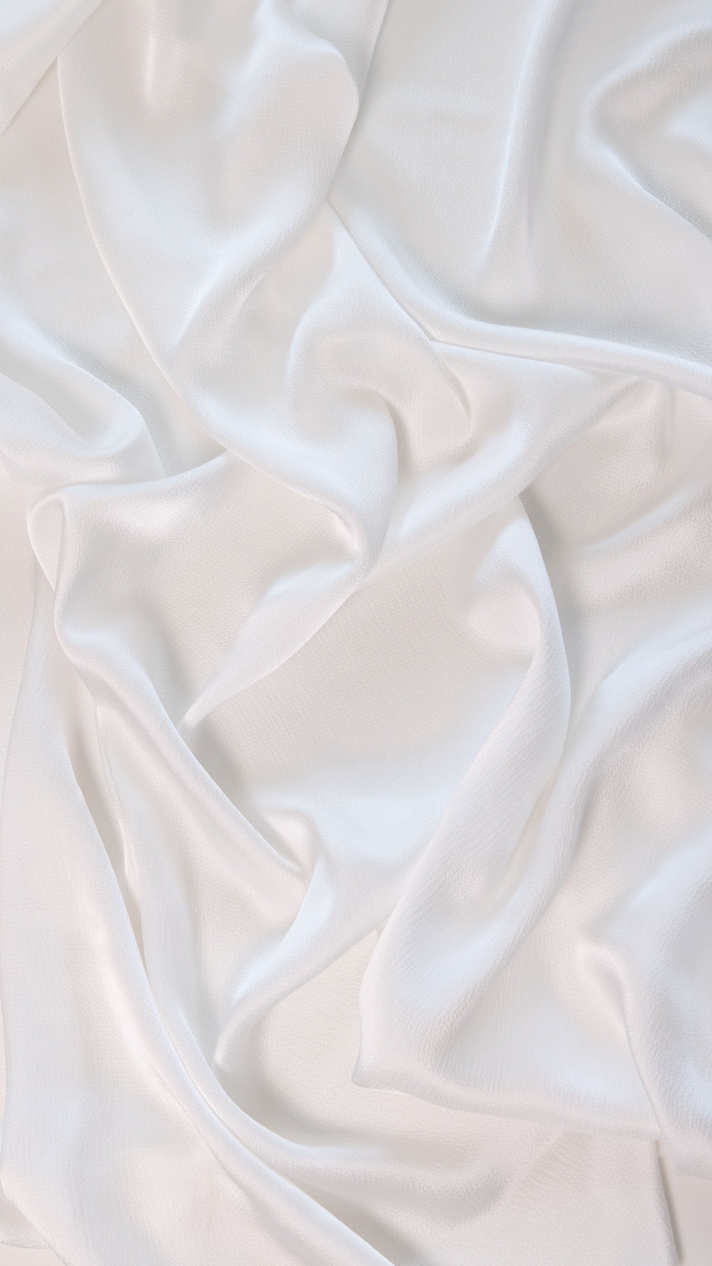 Seidenstoff für Brautkleider • Peace Silk Crinkle Satin Gehämmert • 100% Seide • Naturweiß • Kamika