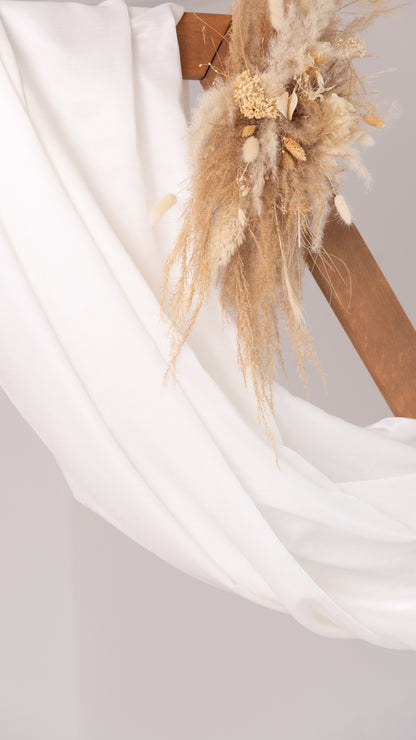 Seidenstoff Satin • Nachhaltige Peace Silk • 30% Seide, 70% Baumwolle • Naturweiß • Kapas