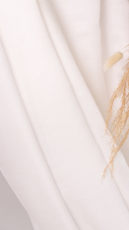 Seidenstoff Satin • Nachhaltige Peace Silk • 30% Seide, 70% Baumwolle • Naturweiß • Kapas