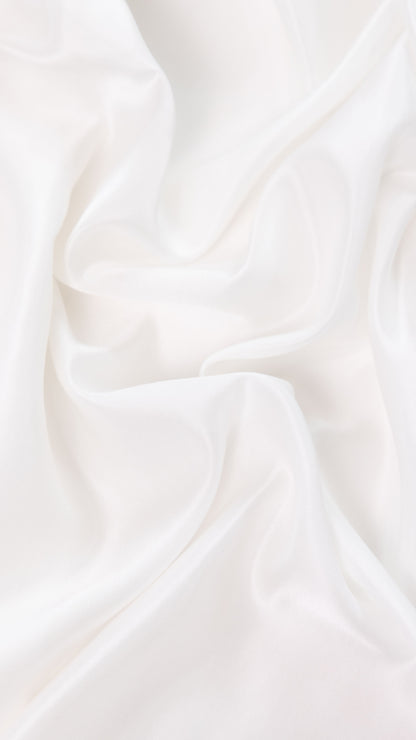Seidenstoff Satin • Nachhaltige Peace Silk • 30% Seide, 70% Baumwolle • Naturweiß • Kapas