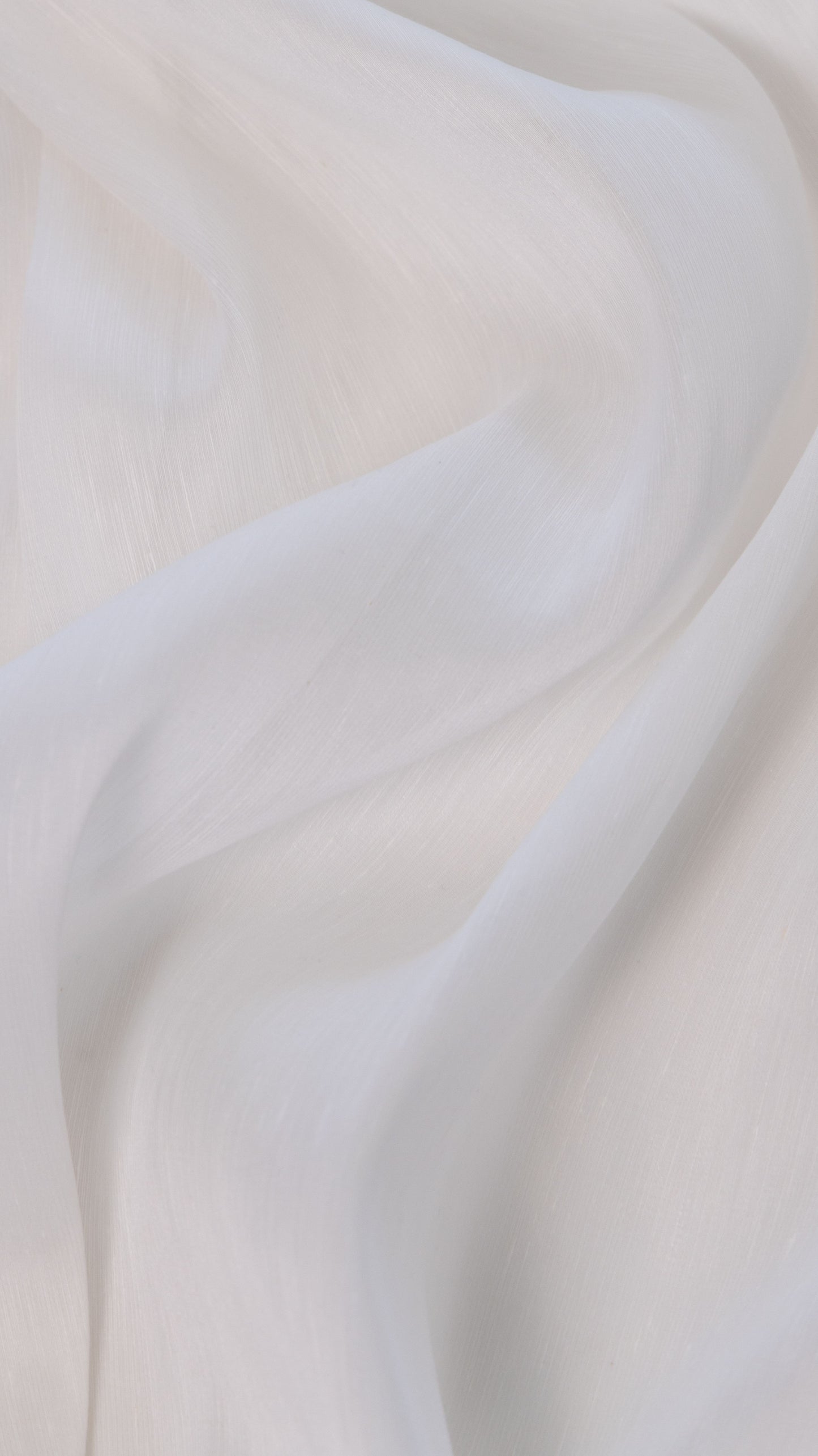 Seidenstoff Dupion • Nachhaltige Peace Silk • 30% Seide, 70% Leinen • Naturweiß Transparent • Laksha