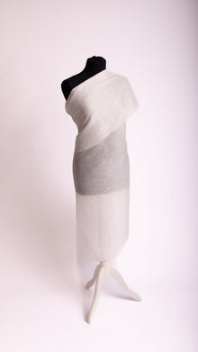 Seidenstoff Dupion • Nachhaltige Peace Silk • 30% Seide, 70% Leinen • Naturweiß Transparent • Laksha