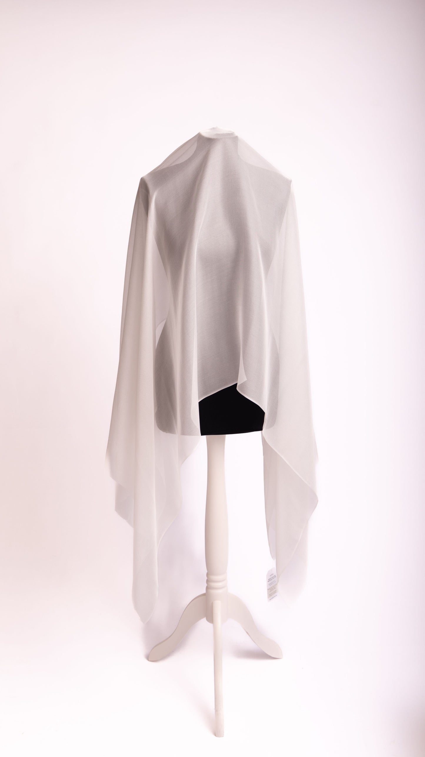 Seidenstoff für Brautkleider • Natürlicher Peace Silk Mesh • 100% Seide • Naturweiß Transparent