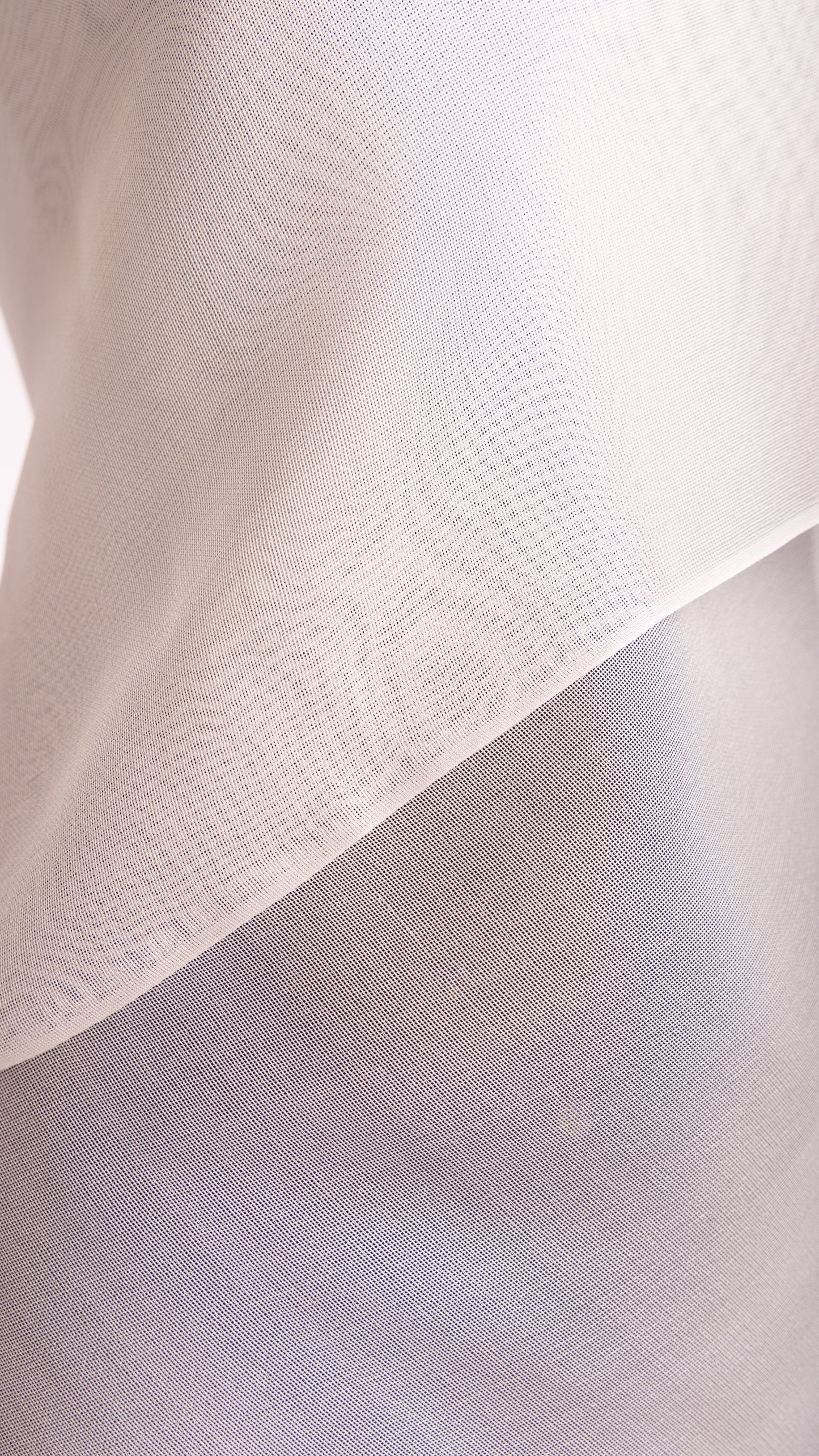 Seidenstoff für Brautkleider • Natürlicher Peace Silk Mesh • 100% Seide • Naturweiß Transparent
